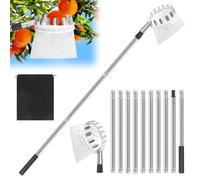 Cueille Fruit Télescopique 4M Cueille Fruit Cueilleur de Fruits Amovible Cueille Cerise Telescopique Ramasse Pomme pour la Cueillette des Oranges, Pêches, Cerises