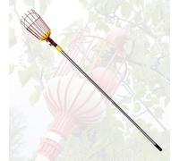 Cueille Fruit Telescopique avec Panier, Ramasse Fruit Réglable pour la Cueillette D'Avocats, Glands, Citrons, Poires et Mangues en Altitude