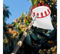 Cueille Fruit Telescopique avec Perche Légère en Acier Inoxydable, Ramasse Fruit Outil Récolte avec Panier, pour Pommes, Mangues, Avocats, Oranges et Poires