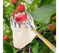 Cueille Fruit Telescopique Outil Cueillette Jardin Amovible Ramasse De INOX Évolutif 2M/4M/6M/7M avec Metal Clamp, Récolteuse De Fruits pour Cerise Pomme Arbre Poires Pêches (Color : B, Size : 6m(19