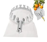 Cueille-Fruits avec collecteur - en métal léger - avec Sac en - Outil de récolte de Fruits Portable pour Le Jardin, Le Jardin fruitier et la Ferme - 24 x 18 x 15 cm