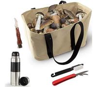 Cueillette de champignons Ensemble : Champignon avec couteau de poche, Brosse et couteau à champignon Plus Sacoche Bouteille isotherme
