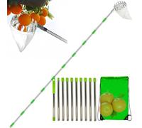 Cueillette de fruits - Couvercle télescopique avec panier principal extensible | Outil de récolte haute hauteur pour oranges, citrons, poires | Équipement de cueillette de fruits portable