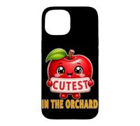 Cueillette de Pommes pour Enfants avec Inscription « Cutest in The Orchard Love » Coque pour iPhone 15