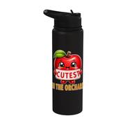Cueillette de pommes pour enfants avec inscription « Cutest In The Orchard Love » Stainless Steel Insulated Water Bottle