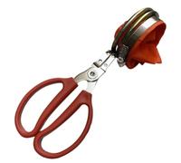 Cueilleur de Fruits à Ciseaux pour Cerises et Fruits à Noyau, Panier | Structure à Ciseaux, Paquet Élastique en Acier Inoxydable et Tissu, Installation Facile, pour Verger et Perche