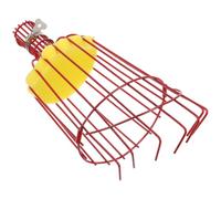 Cueilleur de Fruits à Tête Panier, Acier Rouge, Manche Antidérapant | Outil Détachable à Griffe, Assemblage Facile, Récolte Douce pour Agrumes, Jardin Familial, Usage Commercial