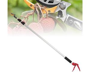 Cueilleur de fruits à tête rotative, ébrancheur perche avec manche extensible en aluminium léger for coupe-branches d'arbres 4 m(4m)
