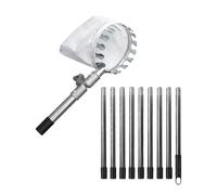 Cueilleuse à fruits extensible à long manche en acier inoxydable | Cueilleuse de fruits pour baies, mangues, cerises, oranges, avocats, pêches, noix, noyaux de pin et légumes