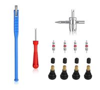 CUEMOON 7 Pcs Demonte Valve Pneu Outil Remover,Kit Complet pour Valves Tubeless et Noyaux de Valve, Accessoires Pratiques pour Montage et Entretien