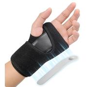 CUEMOON Attelle de Poignet, Poignet Compression Réglable Orthese Poignet pour Arthrite, Fracture, Tendinite, Des Sports (Main Gauche)