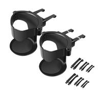 CUEMOON Lot de 2 porte-gobelets de voiture, porte-gobelets, porte-bouteilles pour cendrier de voiture, universel, noir