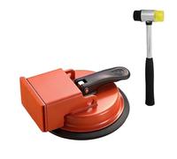 CUEMOON Outils pour le sol stratifié, outil pour réparer les joints de sol avec ventouse, outil de fixation des espaces au sol avec un maillet en caoutchouc, outil d'aspiration pour fermer les joints