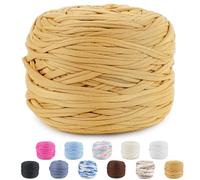 CUEMOON Sangle pour sacs à crochet, 285 g/100 m, fils pour sacs, cordon, paniers, tapis, bricolage, décoration, artisanat (couleur alpage)