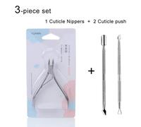 Cuemploypush-Coupe-Ongles Professionnel En Acier Inoxydable,Pince De Soin Des Peaux Mortes,Outil Hope - Type 3pcs