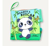 Cuentos para bebés - Jugamos a buscar: Libro de tela suave para bebés entre 0 y 36 meses. Interactivo, con solapas, sonido estimulante y un espejo.