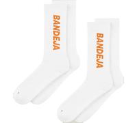 Cuera Bandeja Padel Chaussettes 2-Pack Blanc/Orange 41-45