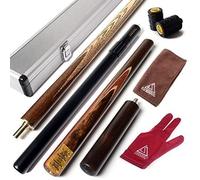 CUESOUL 57 Handcraft 3/4 Jointed Snooker Cue avec Mini Butt End Extension Emballé dans Un étui en Aluminium (SCC-JXD303)