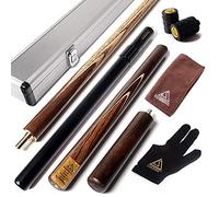 CUESOUL 57 Handcraft 3/4 Jointed Snooker Cue with Mini Butt End Extension Packed in Aluminium Cue Case (D306)