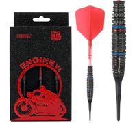 CUESOUL Engine V4 19g Jeu de fléchettes à Pointe Souple 90% tungstène avec Peinture à l'huile Fini et unificateur Rost T19 vol en Carbone