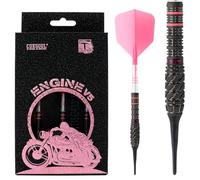 CUESOUL Engine V5 21g Jeu de fléchettes à Pointe Souple 90% tungstène avec Peinture à l'huile Fini et unificateur Rost T19 vol en Carbone