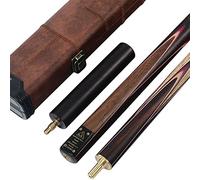 CUESOUL Queue de Snooker Classique 57 inches 18 oz en Palissandre à 3/4 Joints avec Étuis Similicuir Cuir synthétique - Manche en Palissandre, Embout 9,5 mm Jeu de queues de Snooker
