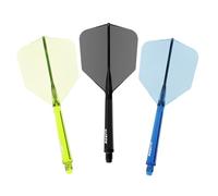 CUESOUL Rost 77 Flèche et vol de fléchettes intégrés, Forme de Grande Aile, Lot de 3 (série de Couleurs Transparentes)