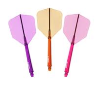 CUESOUL Rost 77 Flèche et vol de fléchettes intégrés, Forme de Grande Aile, Lot de 3 (série de Couleurs Transparentes)