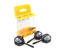 CUESOUL Rost Arbres de fléchettes intégrés et Vols de fléchettes Forme Standard, Lot de 3 pièces (CS-AK51X-BKL)