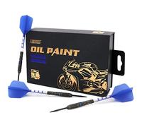CUESOUL Suspension 24g Steel Tip 90% Tungsten Dart Set avec Peinture à l'huile finie et unifiant Rost T19 Flight