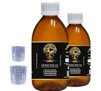 CueVitae DMSO 2 x 500 ml | Diméthylsulfoxyde Pureté maximale : 99,9 % | Qualité européenne | Emballage : verre de laboratoire écologique | Avec sceau de sécurité, compte-gouttes et verre doseur offert