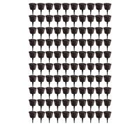 Cufaee 100pcs Panier en Mailles d'engrais avec Couvercle, gobelets de Nutrition de Plantation en Plastique, Panier de Maille Engrais Portable pour Un bonsaï sur Les orchidées succu (Petite Taille
