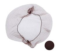 CUFAEE 144PCS Net de cheveux, Nylon Dispost Cap Elastic Hairnet, Capre de perruque Couverture de cheveux en mailles respirantes pour le service de restauration de la cuisine (Dunkelbraun)