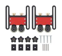 Cufaee 2Pcs Table Saw Feeder Rouleau de roulement à Double Roue en Alliage d'aluminium