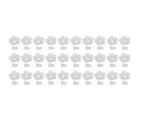 Cufaee 30 Sets Hummingbird Feeder Flowers, Unique Multicolor Replaceable Feeding Port Flowers, Fit for Outdoors Hanging Feeders (White)