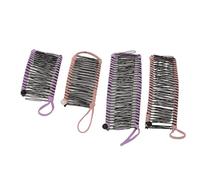 Cufaee 4pcs peignes de clincher extensible, caoutchouc, outil de peigne de clincher de pli, vintage, pince à cheveux décorative vintage pour les cheveux fines épais