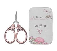 Cufaee Ciseaux de couture en acier inoxydable, conception ergonomique, ciseaux de tailleur de broderie de fil portables pour les amateurs d'artisanat de couture de broderie (Or Rose)