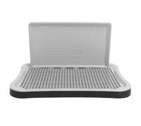 Cufaee Dog Training Toilet, Removable Portable Puppy Mesh Training Potty with Wall Column, Puppy Pee Pad for Large Small Medium Pets (Noir)