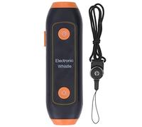 Cufaee Electronic Whistle, Handheld 3 Tone 3 Volume Level Blow Electric Whistle with LED Light, Whistle with Lanyard for Training Sports (Orange)