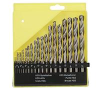 Cufaee Foret hélicoïdal 19 pièces, jeu de forets hélicoïdaux à tige droite en acier rapide HSS, foret hélicoïdal métrique de 1 mm à 10 mm