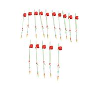 Cufaee Lot de 15 Embouts pour Canne à pêche sur Glace, pièces de Canne à pêche Portables en ABS Double épaisseur, flotteurs pour la pêche sur Glace en extérieur en Hiver