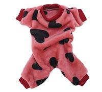 Cufaee Love Heart Combinaison pour Chien, Combinaison pour Chien, vêtements d'hiver pour Chiens et Chats, Neige, Pluie, Temps Froid (M)