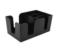 Cufaee Mind Reader Tasse et station de condiments, organisateur de station de café en ABS avec 6 compartiments, organisateur de condiments de café de classification