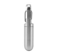 Cufaee Mini boîte porte-clés, porte-clés portable en acier inoxydable, petit étui à chambre unique pour voyage en plein air et camping (Spring Buckle)