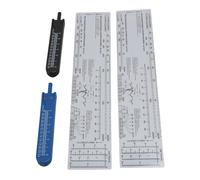 Cufaee Outil de mesure de diviseur d'électrocardiogramme, 2 ensembles de coffrets d'étriers EKG et de combinaison des règles EKG pour les soins infirmiers