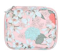 Cufaee Sac à Crochet Organisateur de Rangement de Couture, Tissu Oxford de Grande capacité, Fermeture éclair Double Face pour Les Amateurs de Boules de Fil de Crochets à Tricoter (Pink)