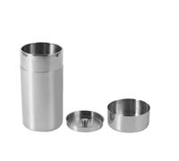 Cufaee Tea Canister, Stainless Steel Tea Tins with Tight fitting Sliding Lid, Tea Can for Tea Sugar Flour Nuts Seeds (L)