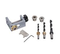 Cufaee Woodworking Hole Locator, Aluminum Alloy Wide Range Firm Clamping Installation Tool, Cabinet Door Positioning Tool