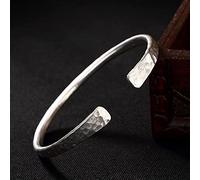 Cuff Bangle Bracelets,Handmade Pit Shallow Plain and Versatile Open Ladies Bangle Jewelry Women's Bracelets