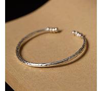 Cuff Bangle Bracelets,Handmade Pit Shallow Round Beads Men and Women Open Jewelry Birthday Present Women's Bracelets
